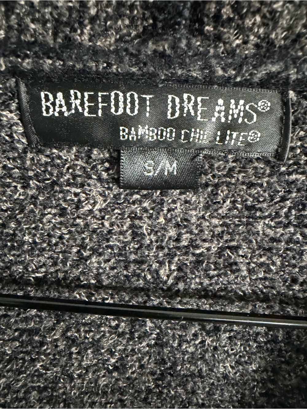 Barefoot Dreams Charcoal Open-Front Draped Cardigan - Picture 4 of 10